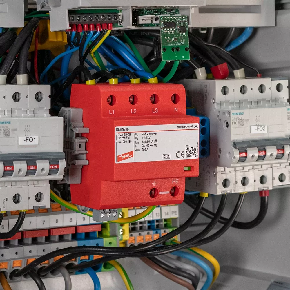 Charging infrastructure protected by DEHNvap